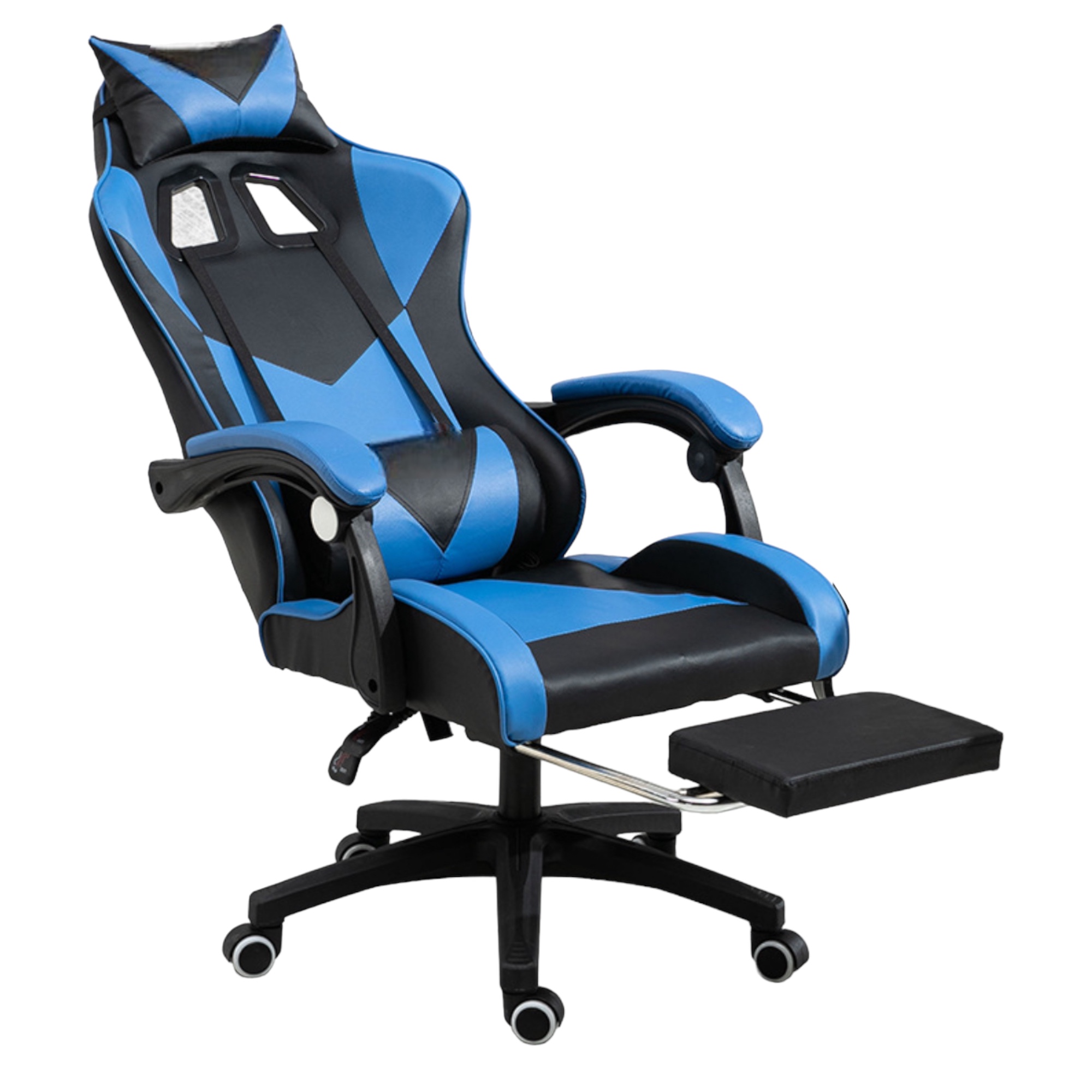 Silla Gaming para Escritorio, Oficina y Juegos Online Giratoria. Silla Cómoda de Altura Ajustable para Gaming ergonómica, de piel sintética.Silla racing de gaming videojuegos y de oficina. Es ergonómica y con diseño moderno. (7499 8499 S002 )