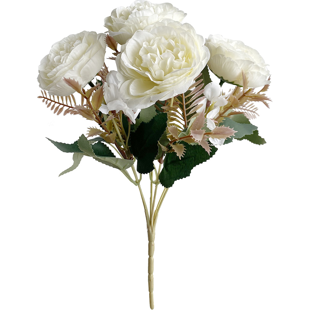 Poenia Arte Floral - Ramo de Rosas Artificiales - Decoración Duradera - Variedad de Colores - 30cm - 3pcs