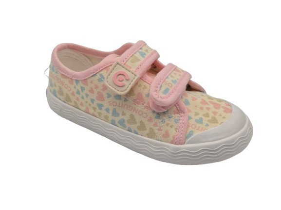 Zapatillas De Lona Barefoot Para Niñas, Marca Conguitos, En Multicolor. Regalo Con Cada Par Unos Escarpines. Conguitos