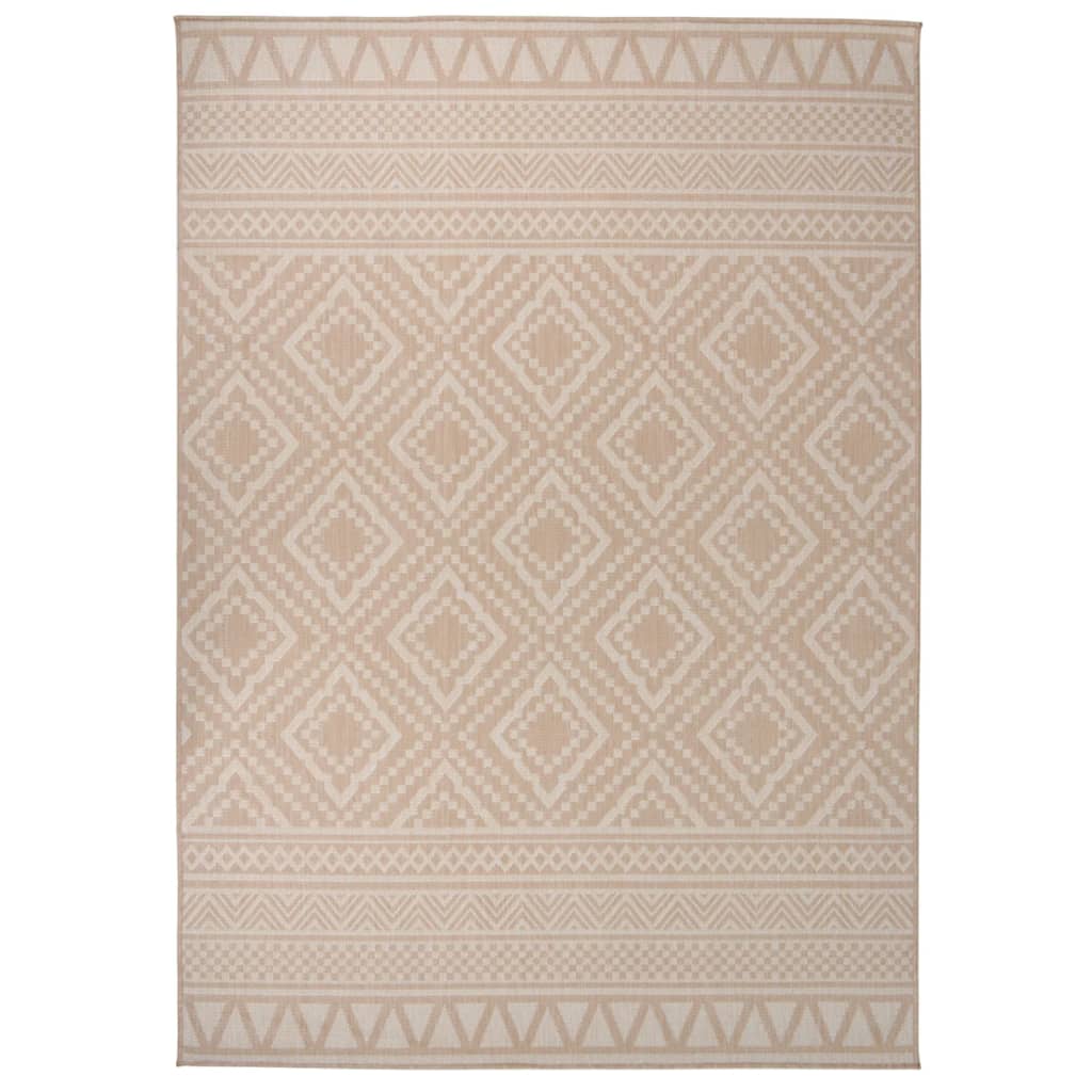 Vidaxl Alfombra Exterior Gris Tejido Plano 120x170 Cm