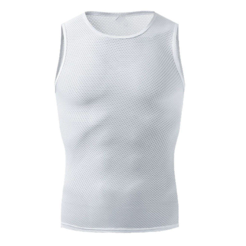TK Camiseta De Ciclismo Transpirable Reflectante Para Hombres Camiseta Deportiva Sin Mangas Secado Rápido Elástica Blanca