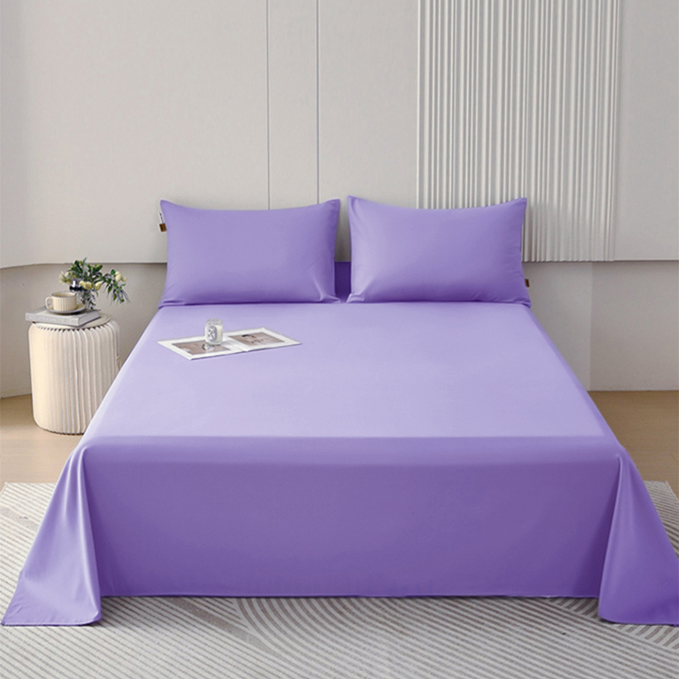 Sábanas premium verano , ropa de cama de 3 piezas, juego de cama de varios tamaños y colores (90/105/135/150/180/200) suave , liso, sin estampados, y sencilla,Sábana Antimanchas para Niños, no se descolora ni pierde brillo. Sábana matrimonial ,Secado Rápi