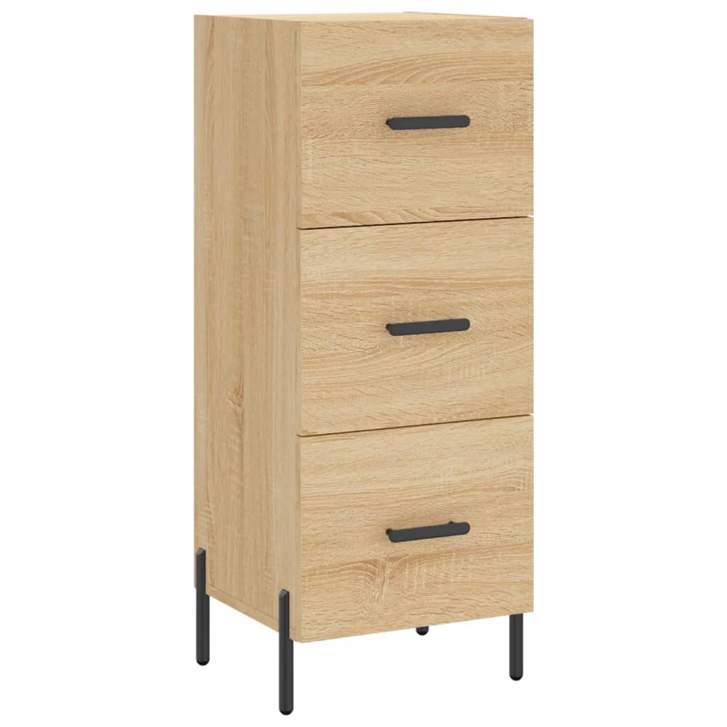 Vidaxl Aparador de Madera Contrachapada 34,5x34x90 Cm - Mueble de Almacenaje de Salón