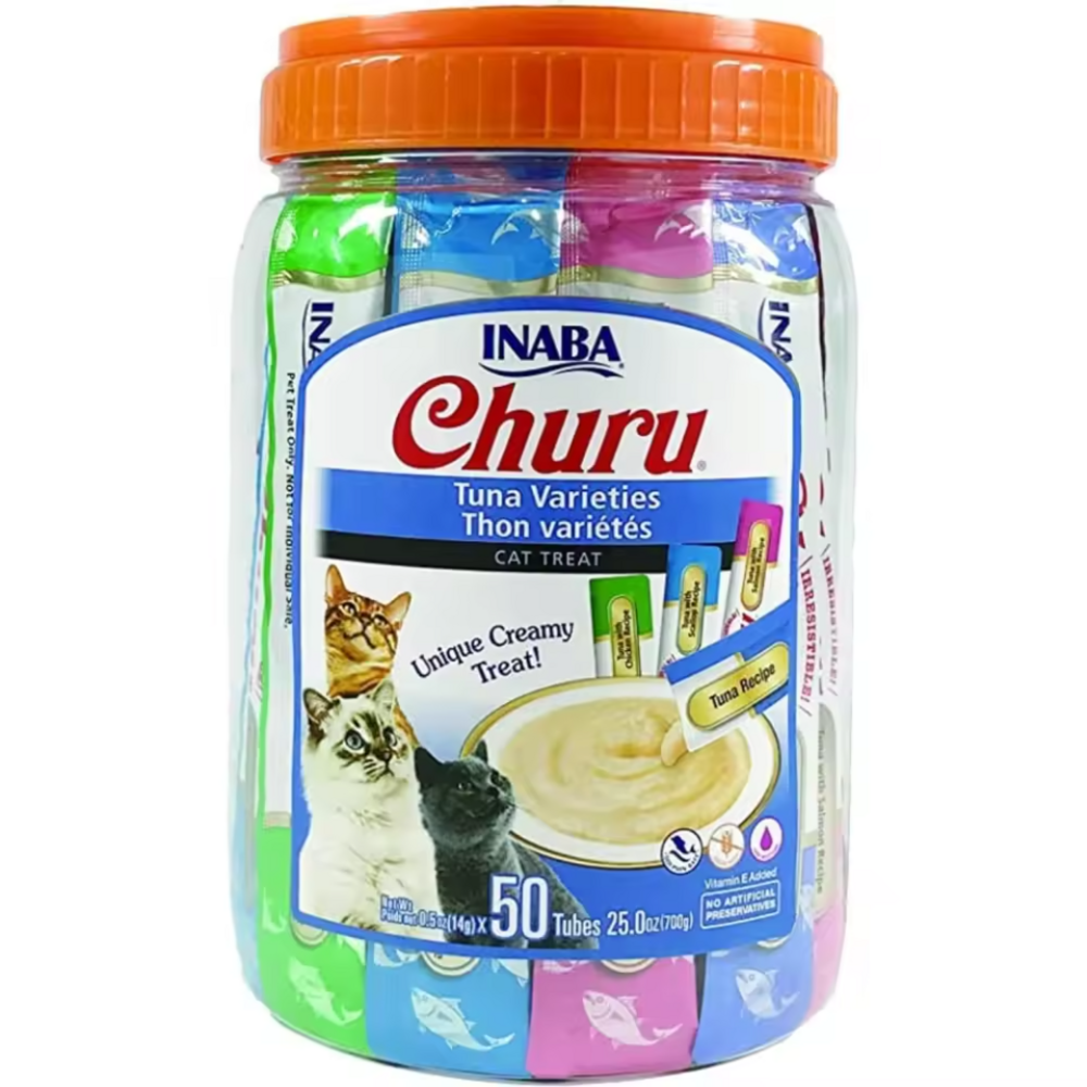 Inaba Churu Variedades de Atún - Golosinas y Snacks Deliciosos para Gatos