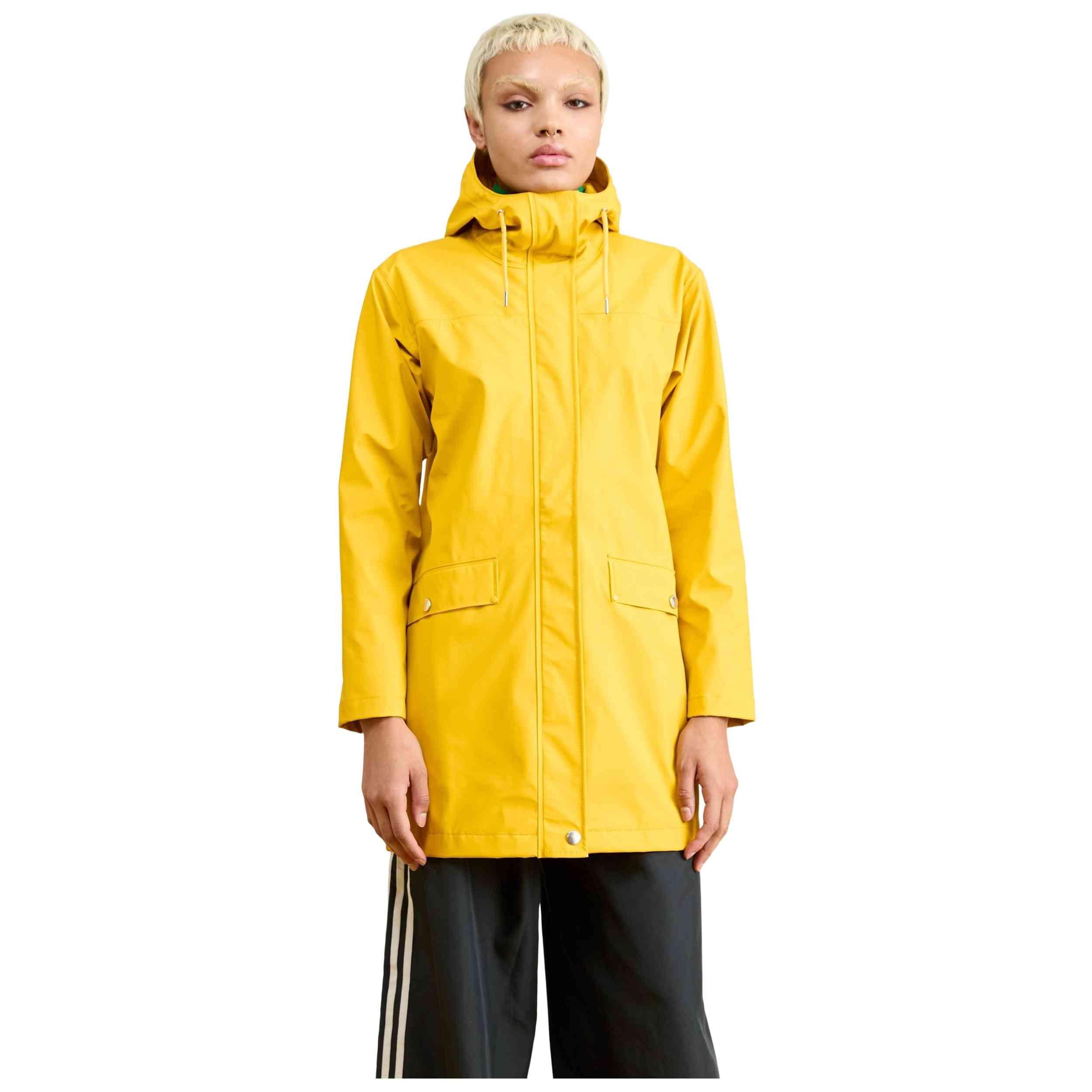 Chaqueta Helly Hansen modelo W Moss Rain Coat en color Amarillo