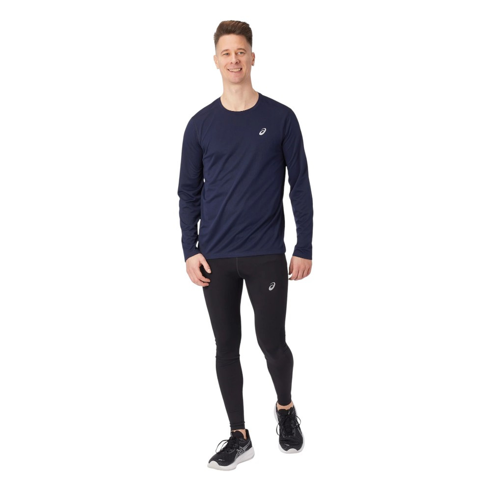 Camiseta Asics Core Ls Top Azul Marino 2011D219-400 Running Hombre