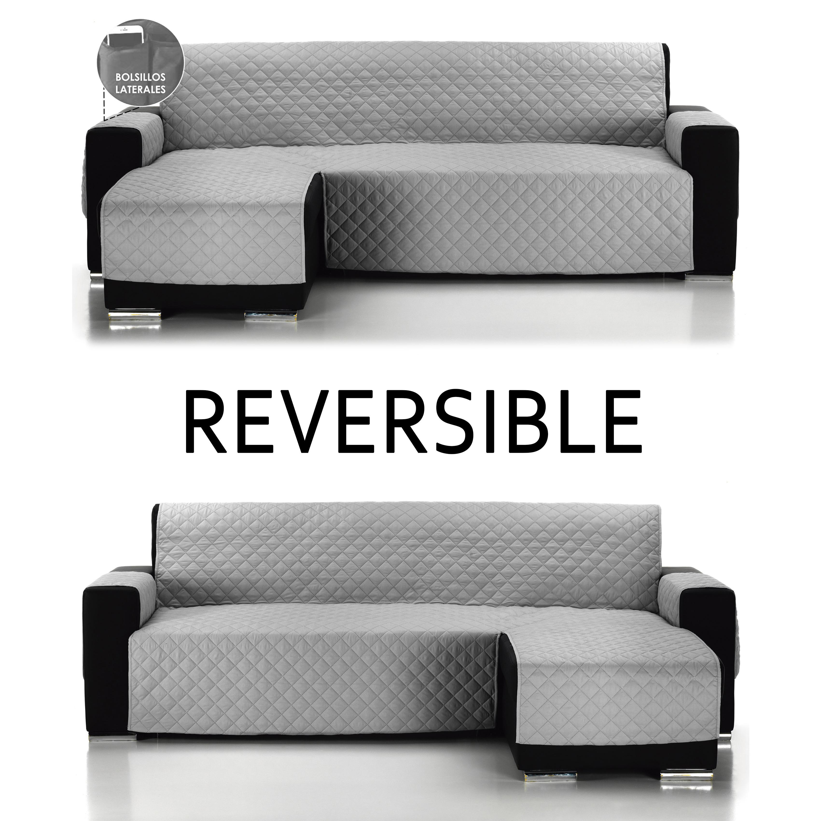 Nuevo&ALMERITEX 2000 Cubre Sofa Chaise Longue Reversible - Protector Sofá-Acolchado Sofá-fácil de Limpiar