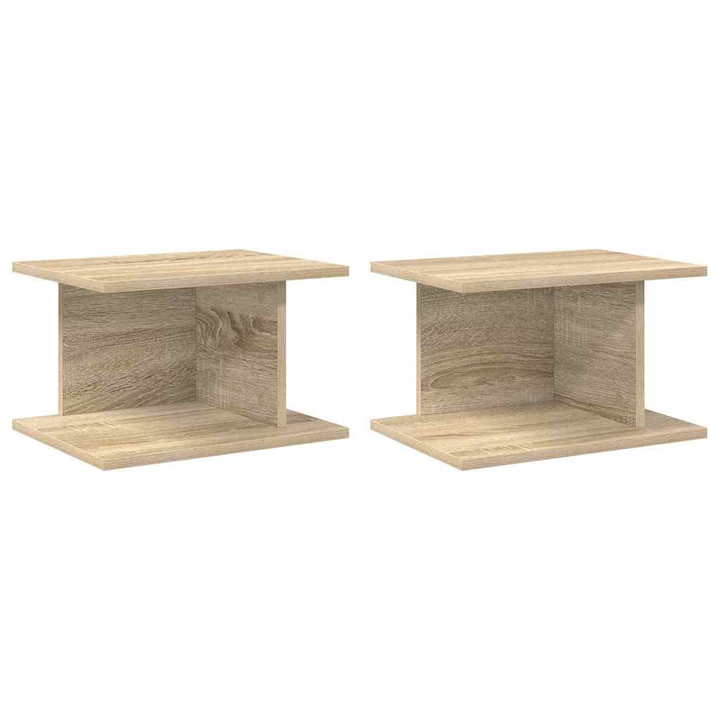 vidaXL Mesita de Noche 2 uds. 40 x 30 x 25 cm  Madera de ingeniería Multicolor