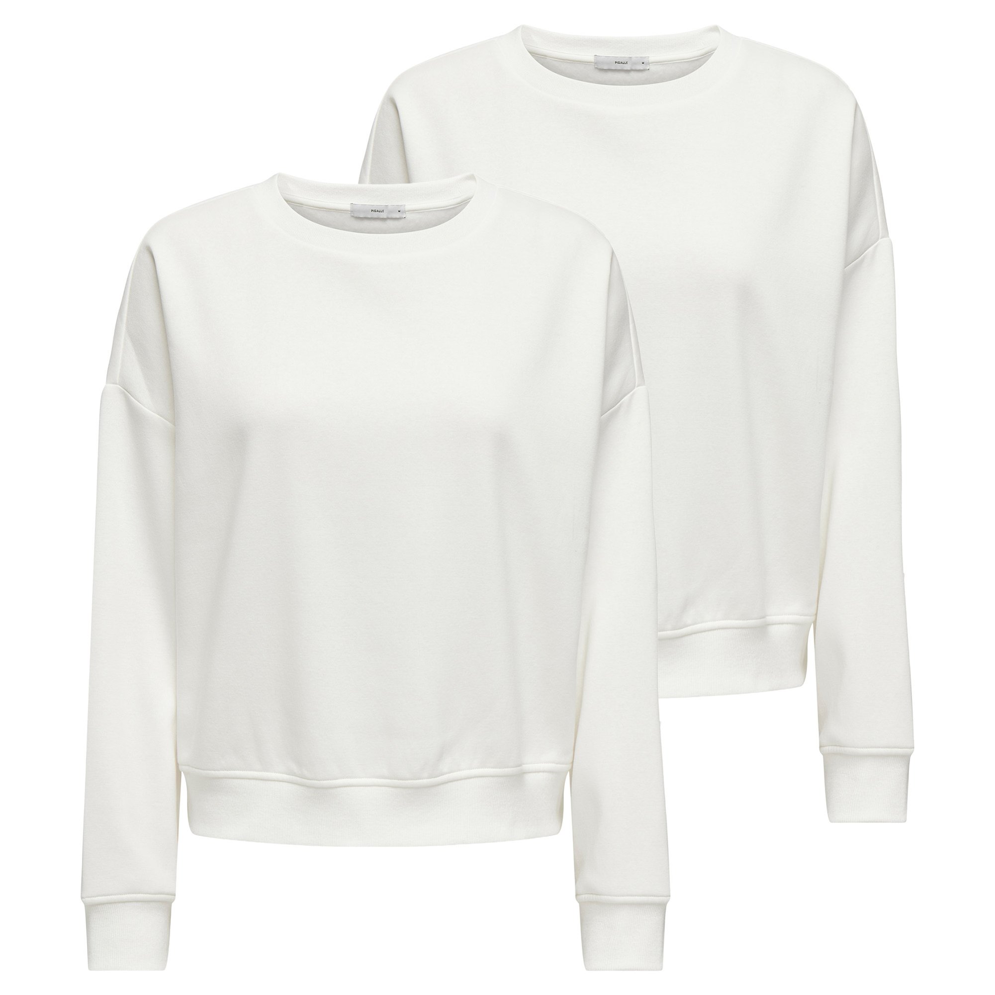 ONLY Sudadera para mujer paquete de 2 - ONLSWEAT LIFE CREW OVERSIZE SWT, cuello redondo, mezcla de algodón ONLSWEAT LIFE CREW OVERSIZE SWT 2P