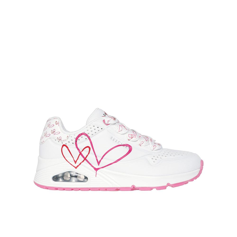 Skechers Uno - Twin Hearts Zapatillas para mujer blancas en sintético 84098