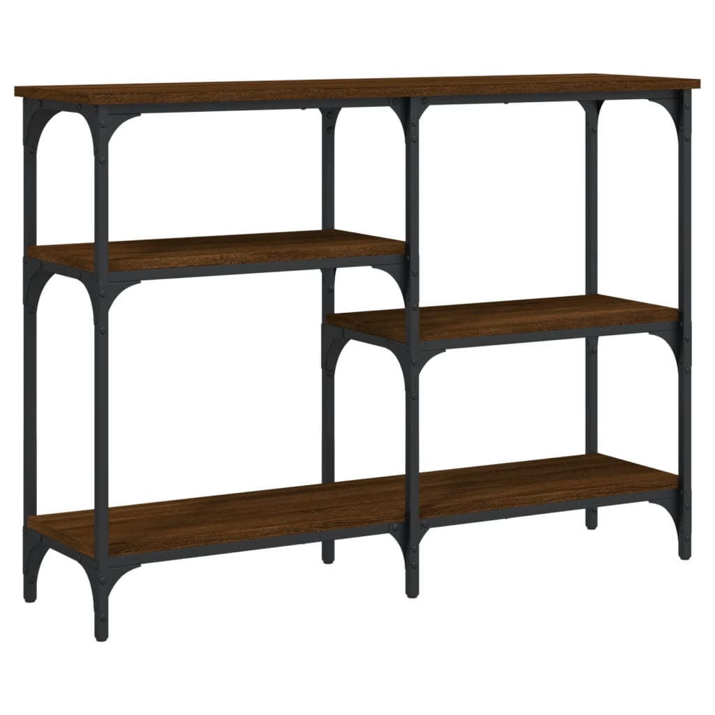 vidaXL Mesa consola madera de ingeniería marrón roble 102x29x75 cm