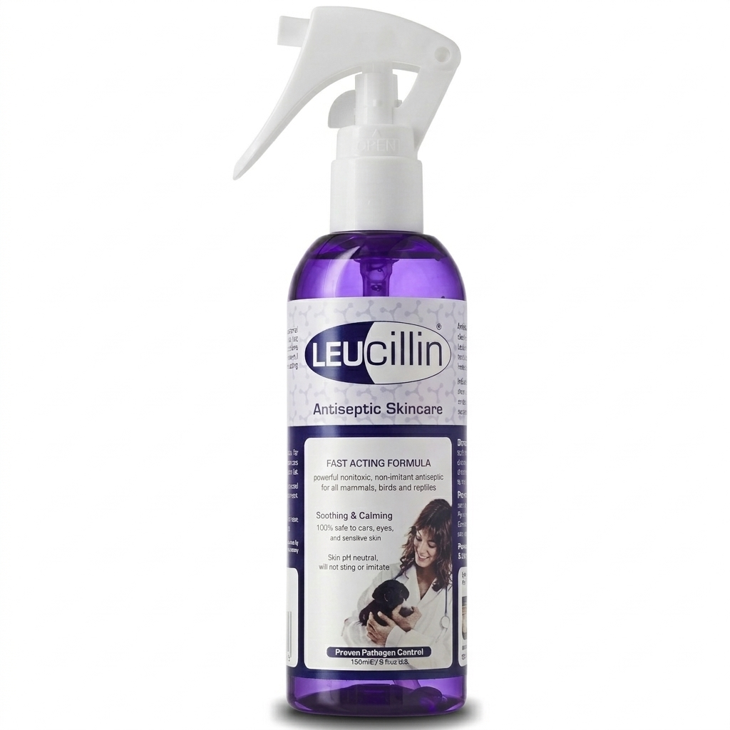 Leucillin 150ml Chemicaliberica - Antiséptico Spray para Heridas y Piel de Mascotas