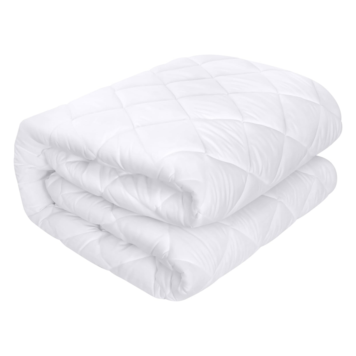Sabana Protector de colchón Acolchado 90x200cm 105x200cm 135x200cm 150x200 cm180x200cm, Microfibra, Transpirable, Funda para colchon estira hasta 38 cm de Profundidad Blanco