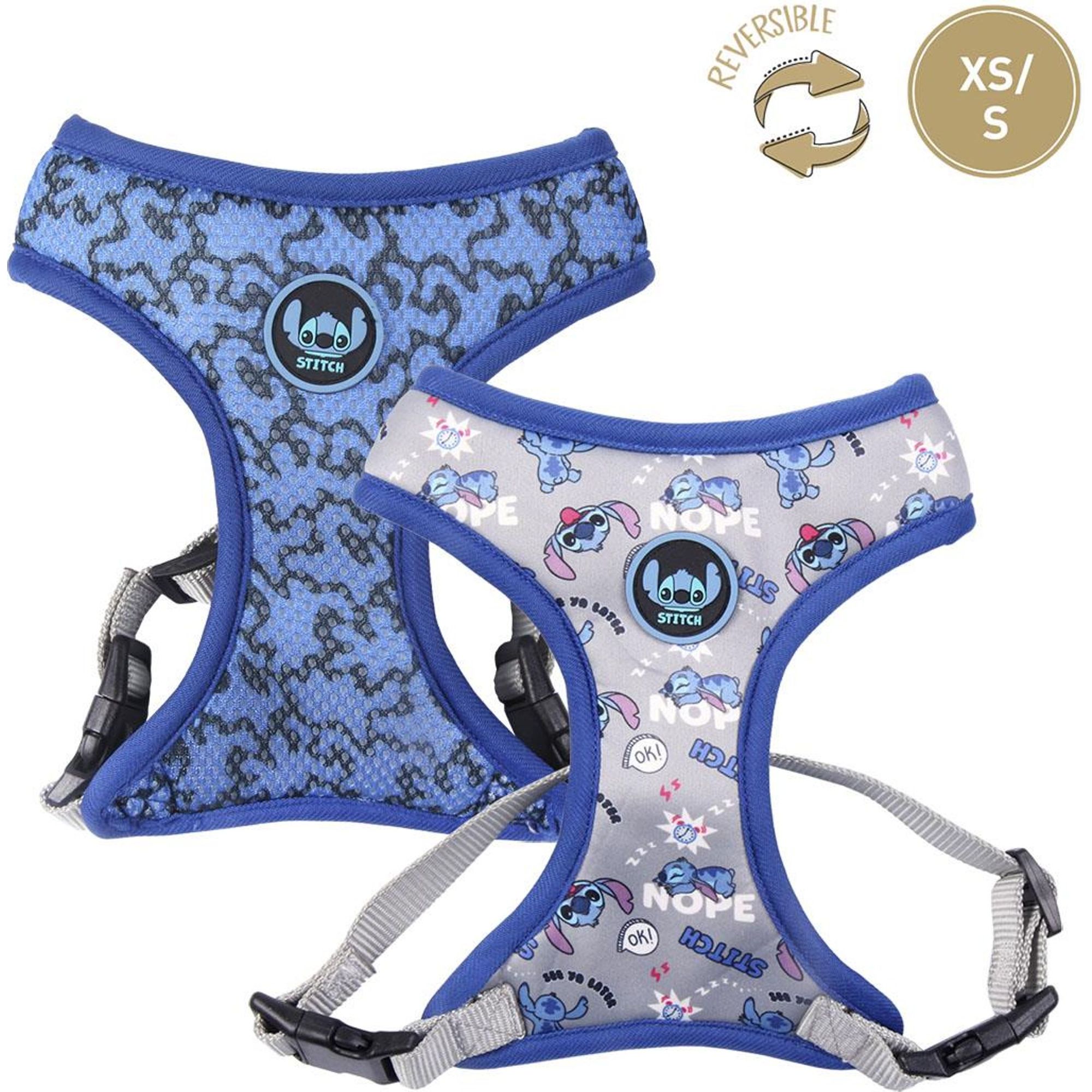 CERDÁ LIFE'S LITTLE MOMENTS - Arnés Premium para Perros XS/S STITCH DARK BLUE - Arnés para Perros Diseño Único y Licencia Oficial - Arnés para Perro Comodidad Acolchada con Material Transpirable - Arnés Perro Ligero y Cómodo