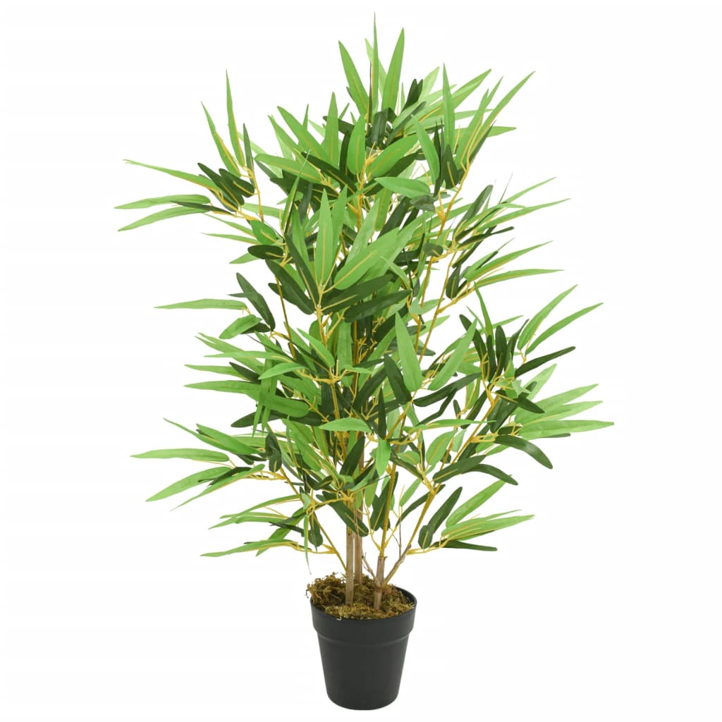 vidaXL Árbol de bambú artificial con 368 hojas verde 80 cm