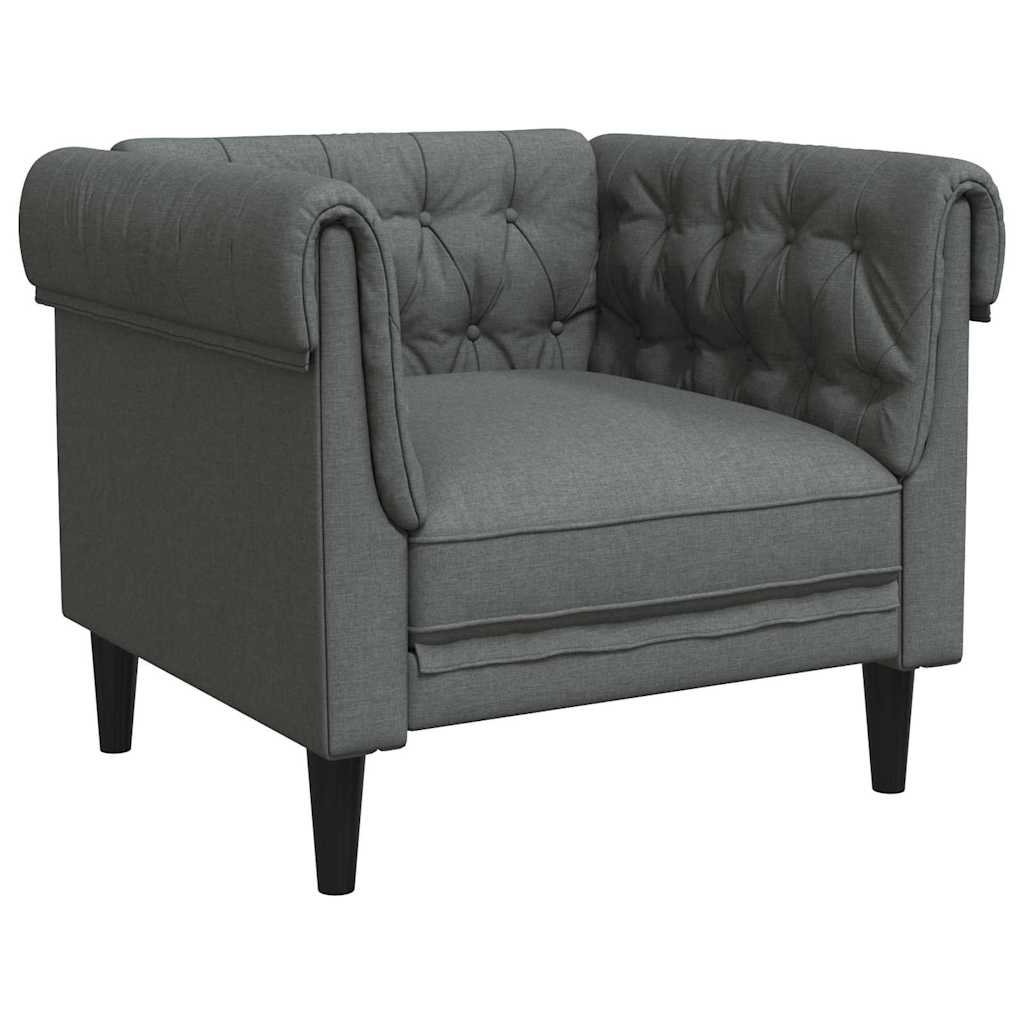 vidaXL Sofá Gris Claro/Gris oscuro 78,5 x 74,5 x 74,5 cm Poliéster
