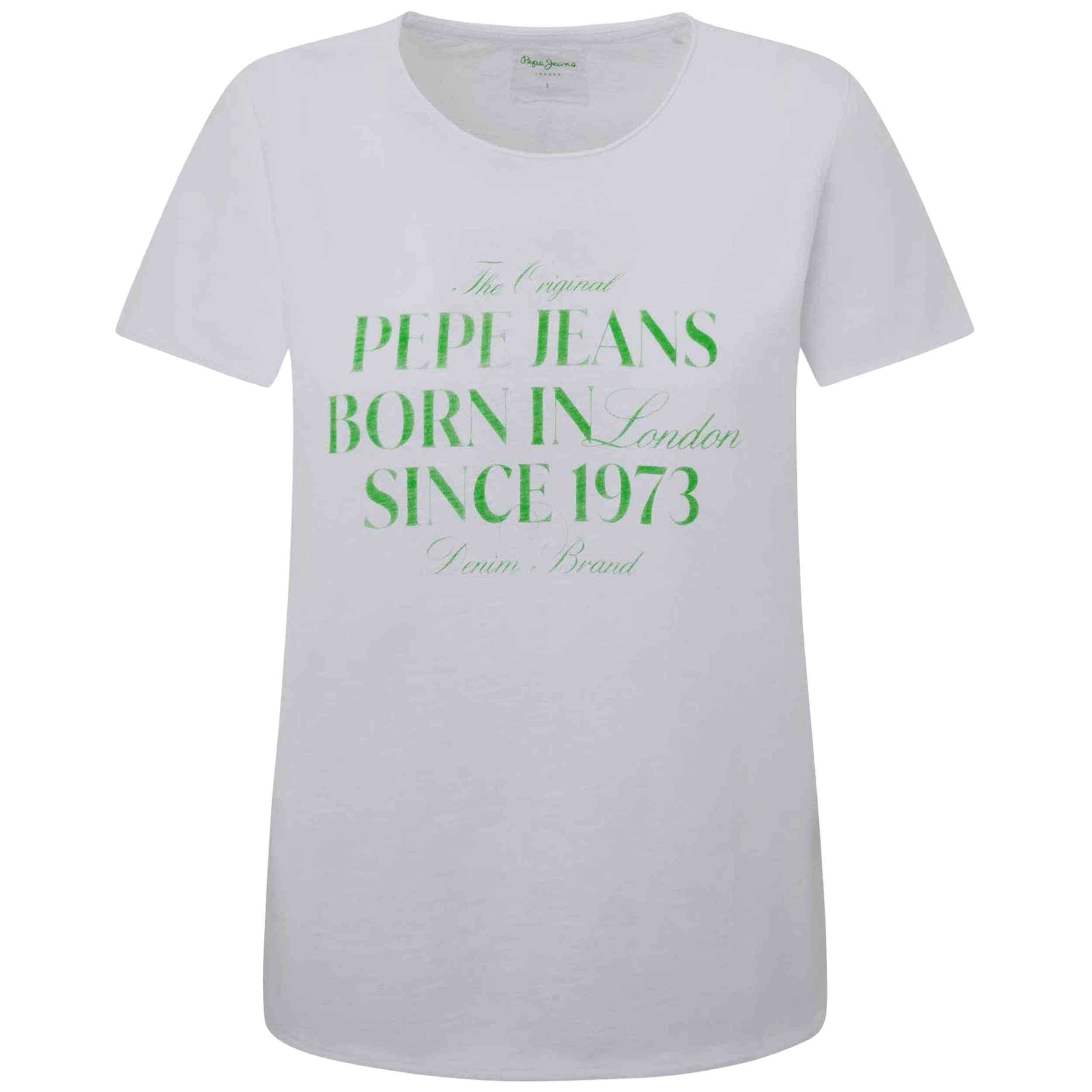 Camiseta De Manga Corta Pepe Jeans modelo PL505822-800 para Mujer en color Blanco