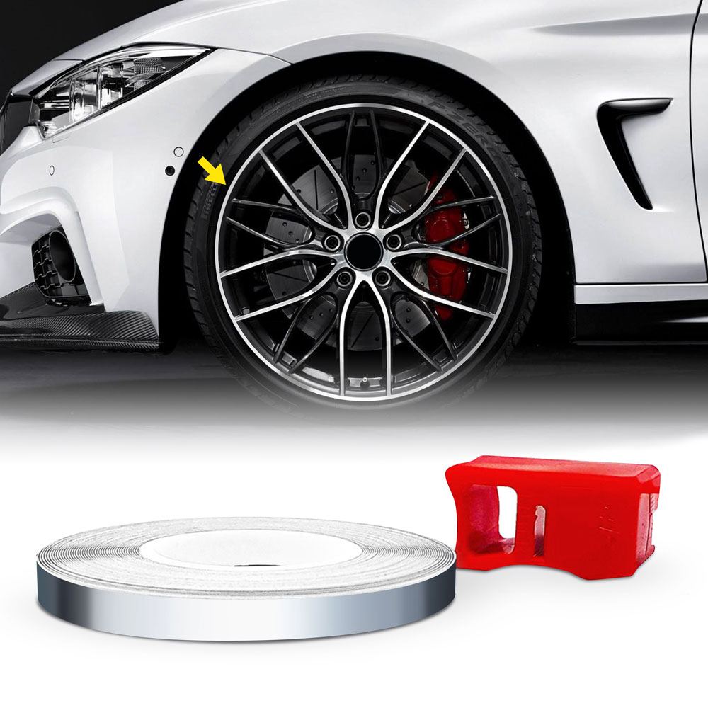 Rueda Trim Stripe Racing Chrome 5 mm x 6 MT con aplicador