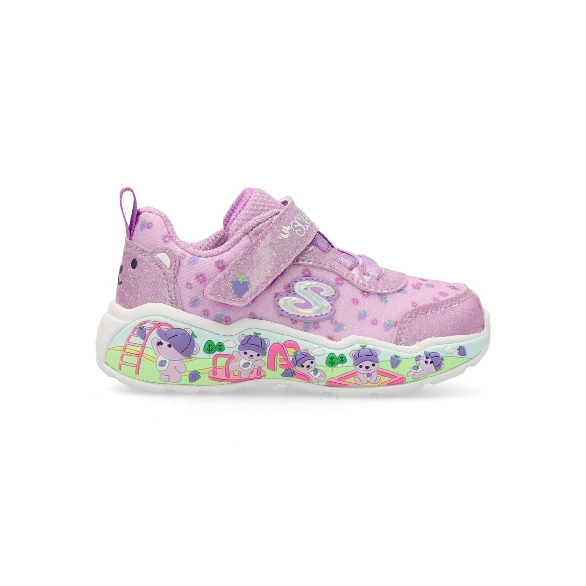 Skechers - Zapatillas deportivas Play Scene Skech Bears para niña con malla transpirable y cordones elásticos