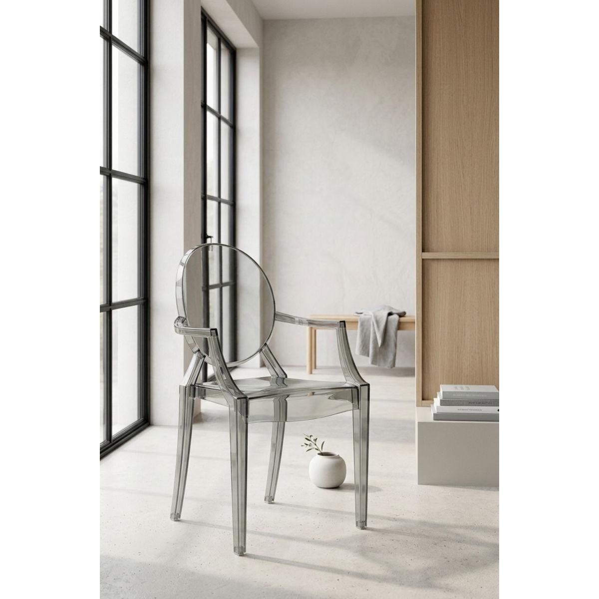 Regalos Miguel - Sillas Comedor - Silla Diam Brazos Transparente - Transparente