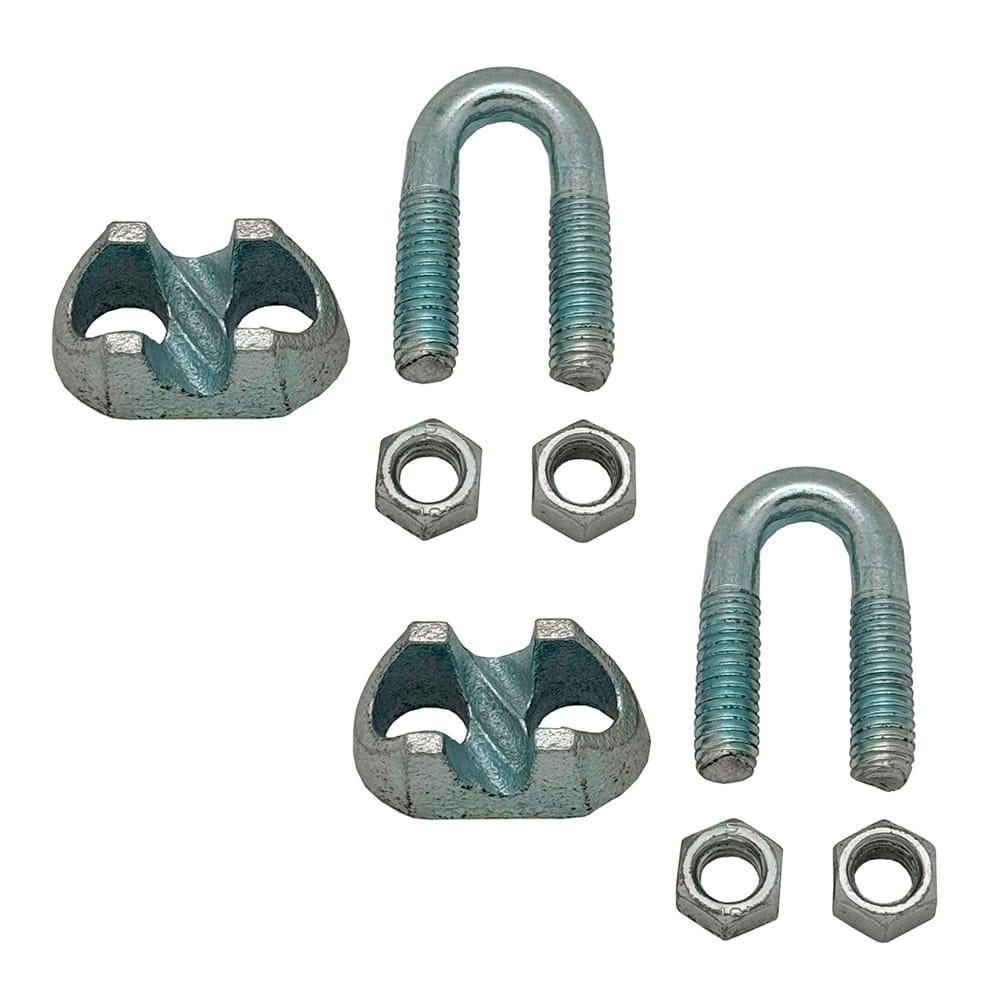 SUJETACABLE DIN-741 SJT01, ACERO GALVANIZADO, M6 5/16". 2 unidades