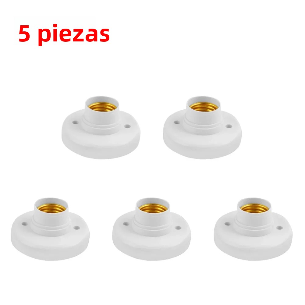 TK Soporte De Bombilla De Tornillo E27 1-20PCS 220V Base De Lámpara Para Techo En Plástico Blanco Adaptador De Soporte De Bombilla
