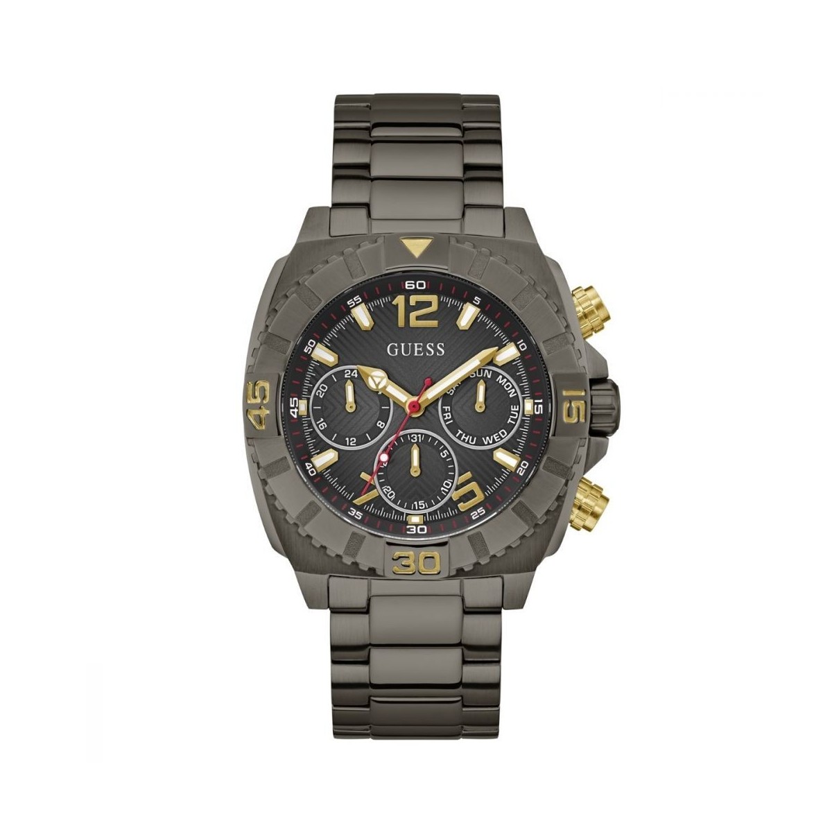Reloj Guess Hombre TRACTION GW0800G2 Acero Inoxidable negro multifunción tres esferas día fecha