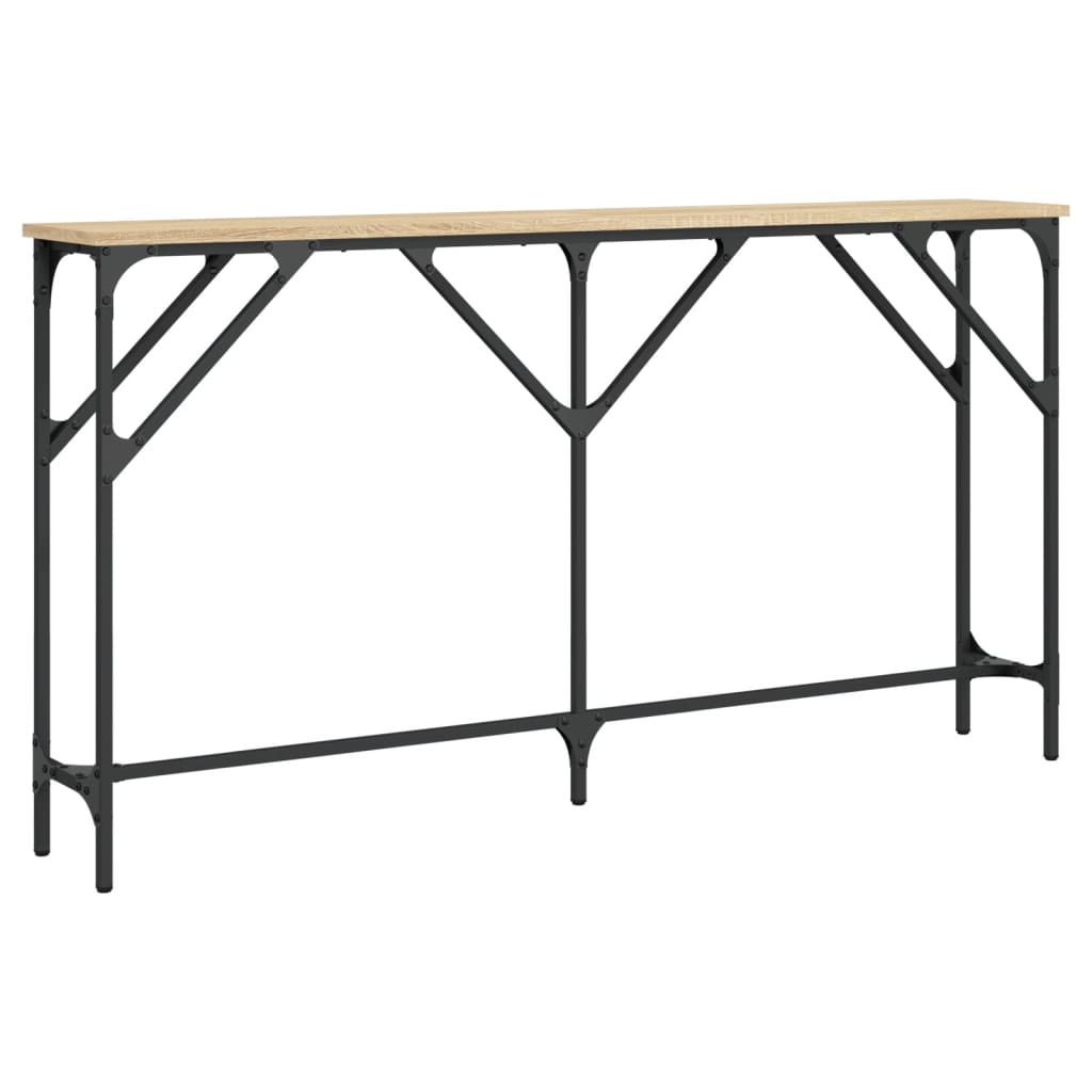 Vidaxl Mesa Consola Madera de Ingeniería 140x23x75 Cm Negro