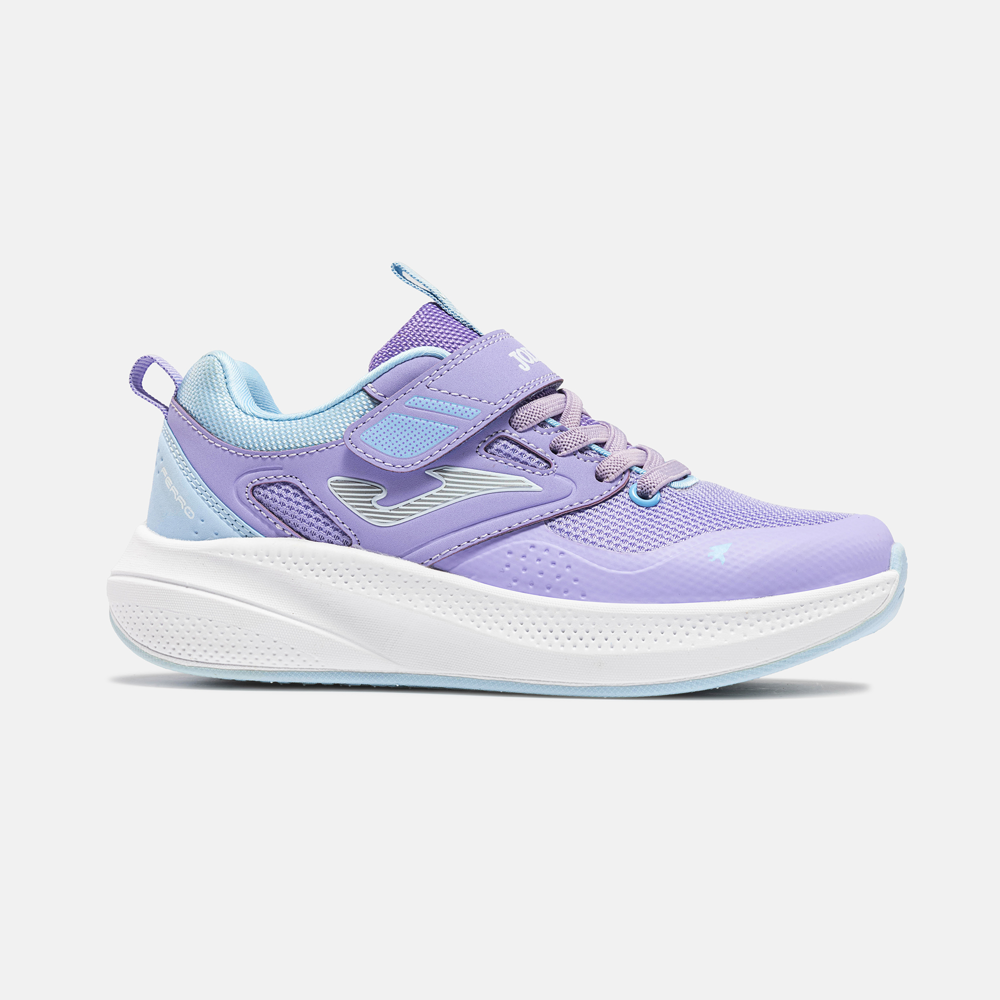 Joma - Zapatillas FERRO JR 2619 para niños, ligeras y resistentes, upper de malla transpirable y suela amortiguada, color morado