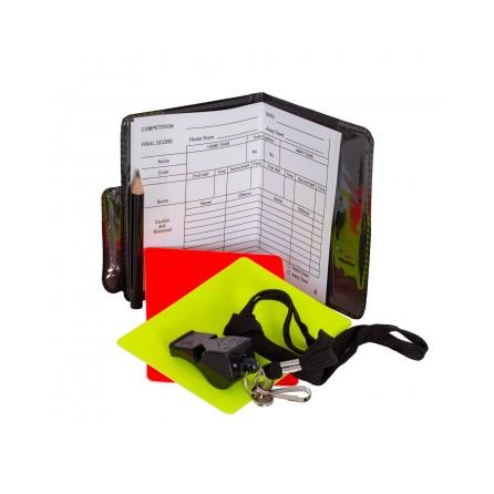 Softee SET ARBITRO SENCILLO - BáSICOS IMPRESCINDIBLES - TARJETAS AMARILLA Y ROJA - SILBATO LáPIZ Y LIBRETA