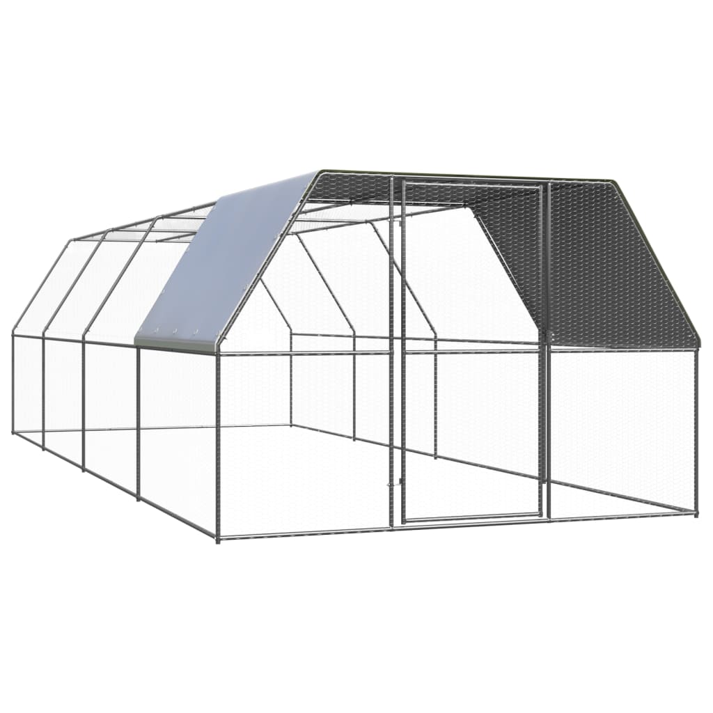 vidaXL Jaula gallinero de exterior de acero galvanizado Multitalle