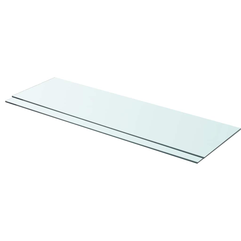 vidaXL Estantes 2 unidades panel de vidrio transparente 90x25 cm