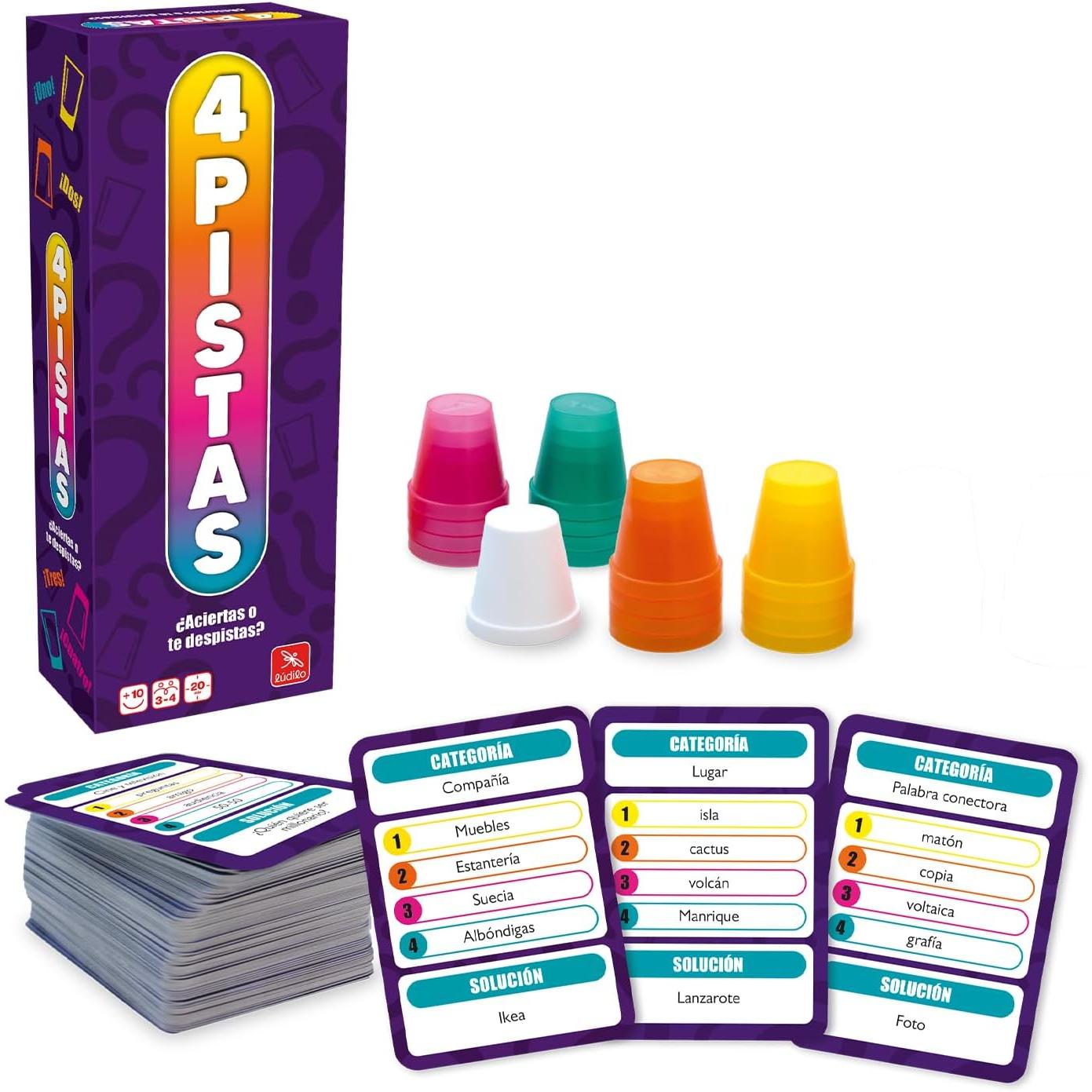 Ludilo - 4 Pistas | Juegos De Mesa Niños 10 Años O Más | Juegos De Mesa Adulto con Estrategia | Juego De Cartas 30 Min | Regalo Niña 10 Años | Juego Cartas