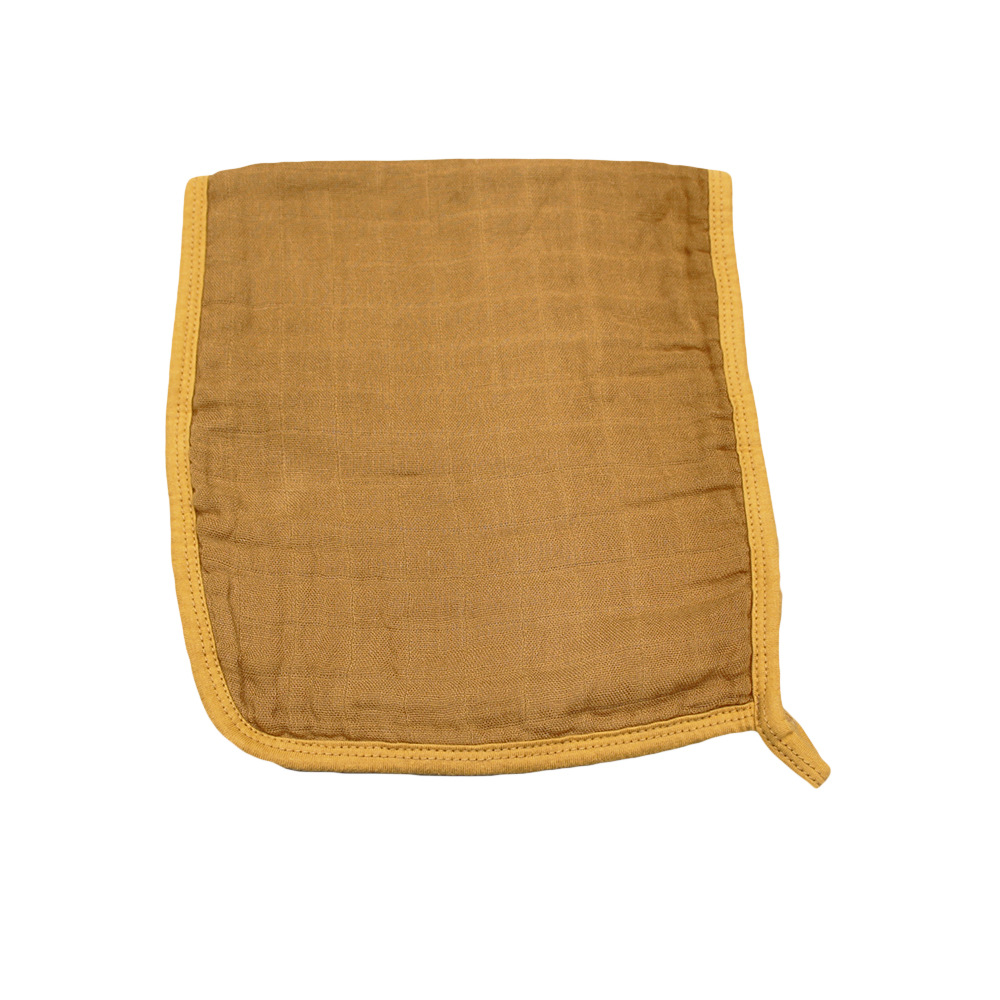 CA Babero para bebé, toalla, productos para bebé, de fibra de bambú, algodón puro, teñido de seis capas, color sólido