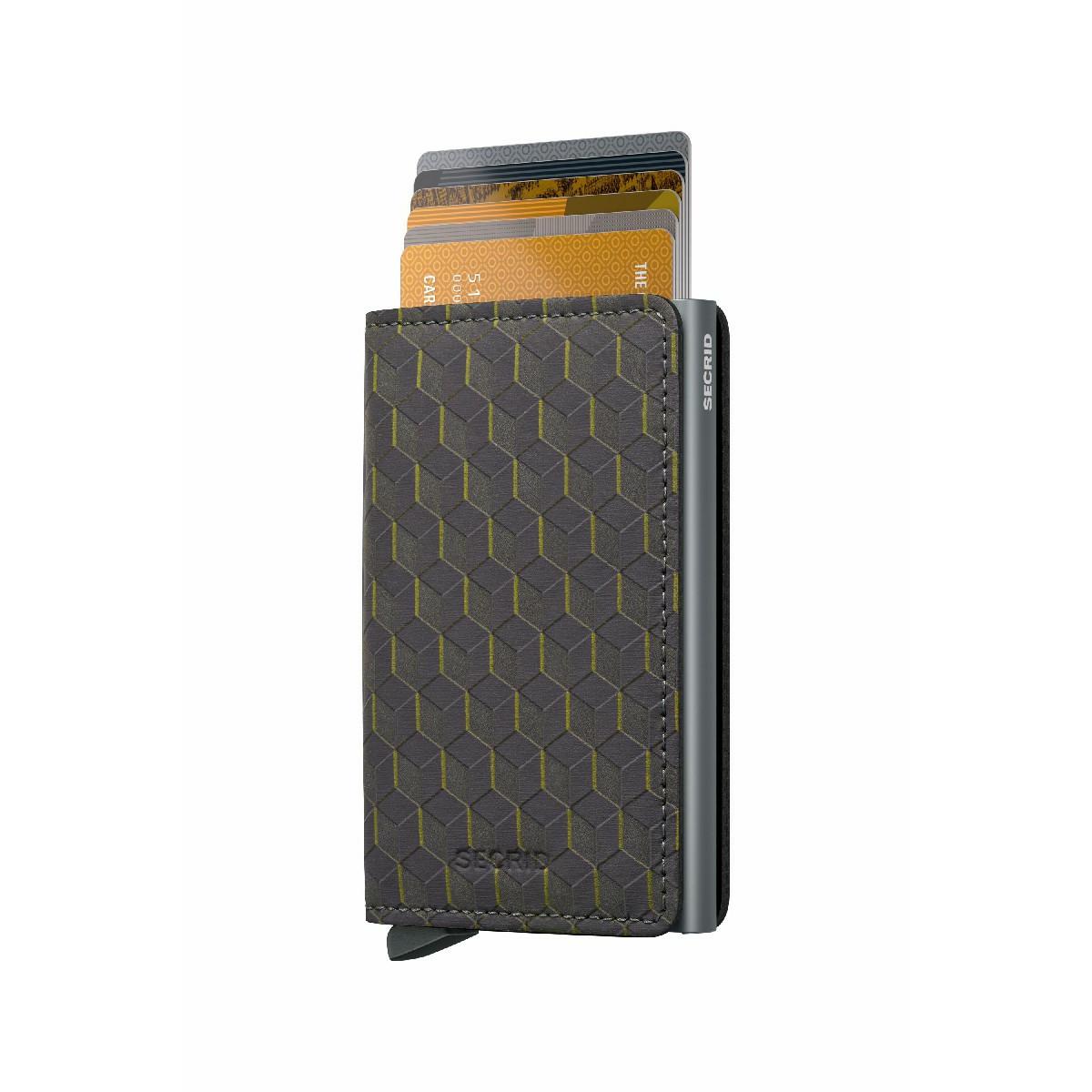 Cartera Secrid Slimwallet Optical SOp-Grey-Yellow