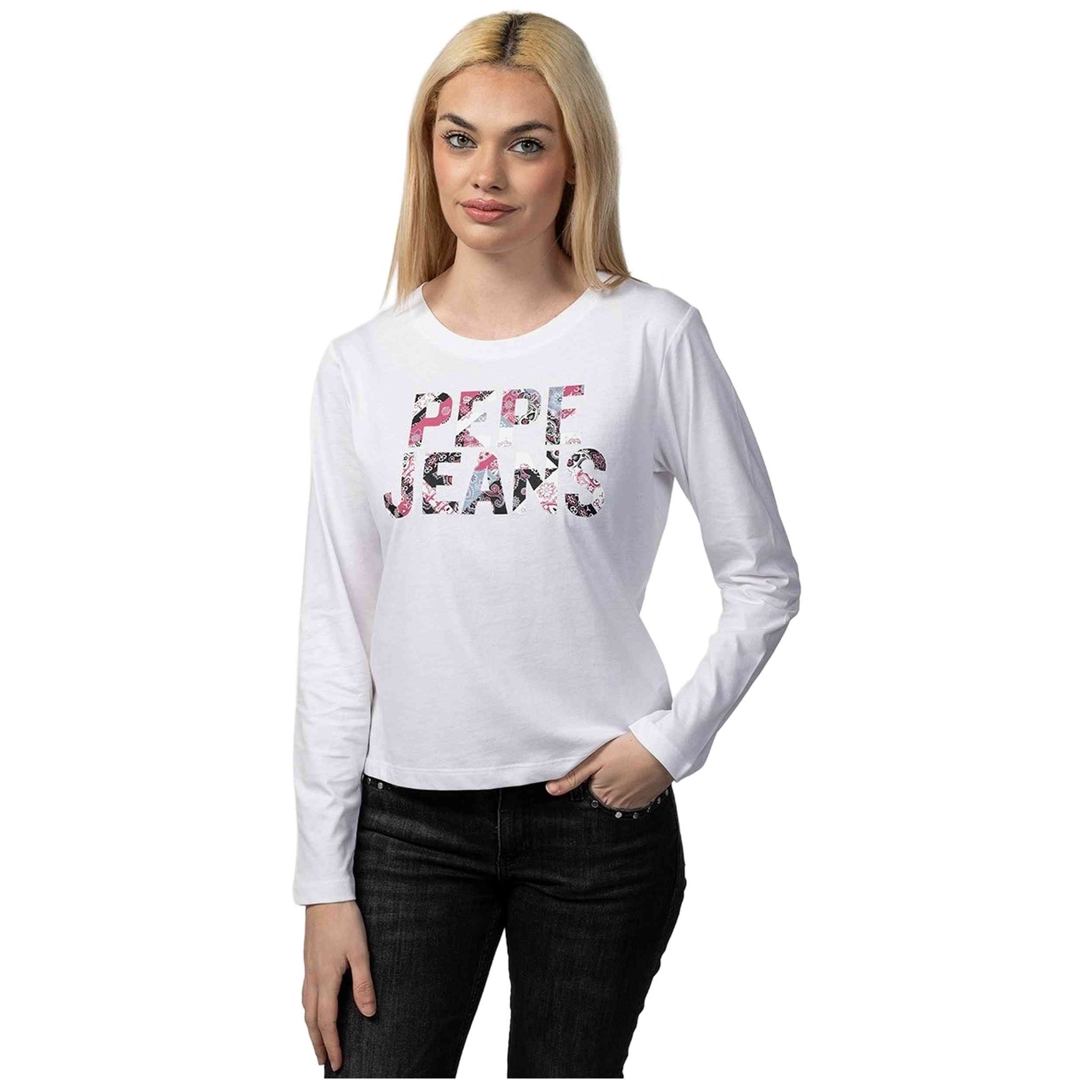 Camiseta De Manga Larga Pepe Jeans modelo Luna para Mujer en color Blanco