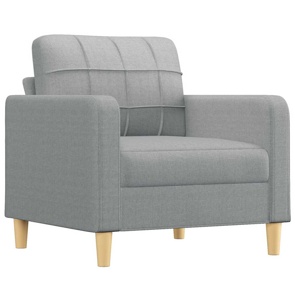 vidaXL Sillón de tela gris claro 60 cm