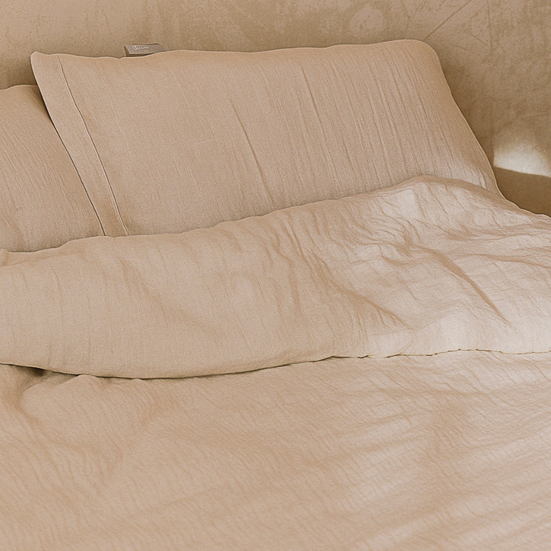 NATURALS - Funda de Almohada de Muselina 100% Algodón - Tacto Extrasuave y Transpirable - Medidas 50x75 y 65x65 cm - Sin cremallera - 4 Colores Disponibles - Fabricado en España