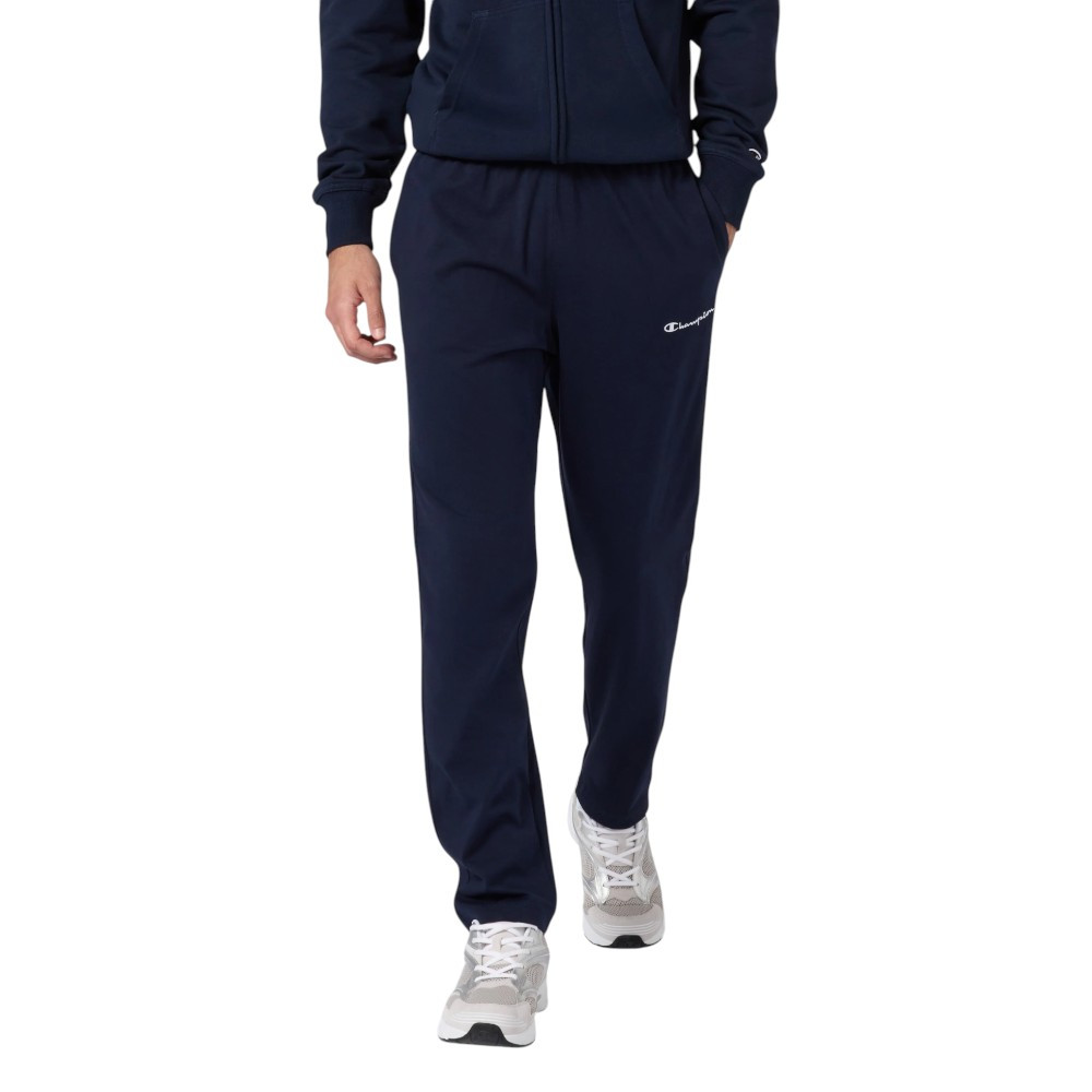 Pantalones Champion Jersey Icons Azul Marino 221805-Bs501 Hombre Con Bajo Recto