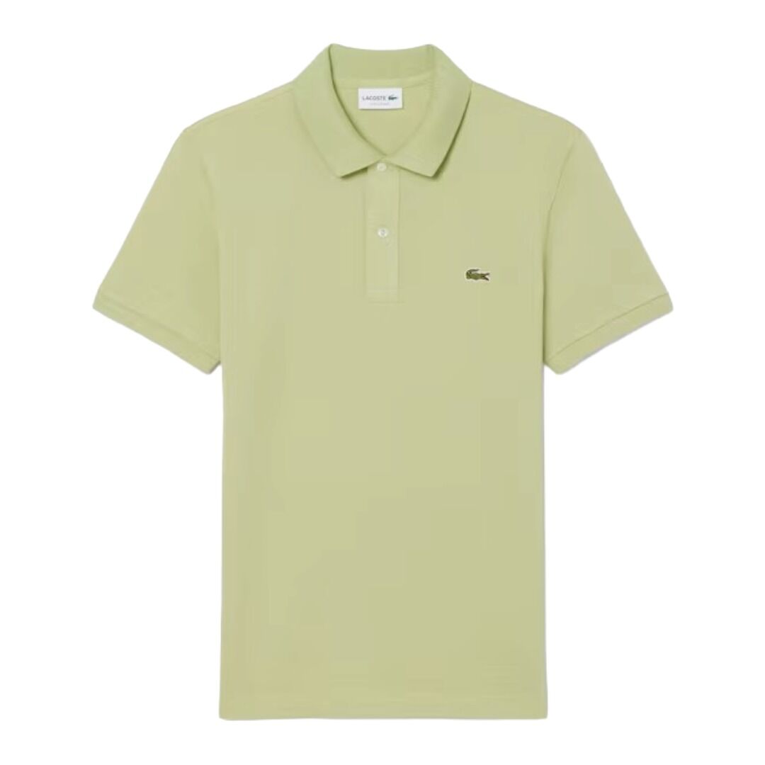 Polo Verde Lacoste de Piqué de Corte Ajustado de Estilo Deportivo y Elegante