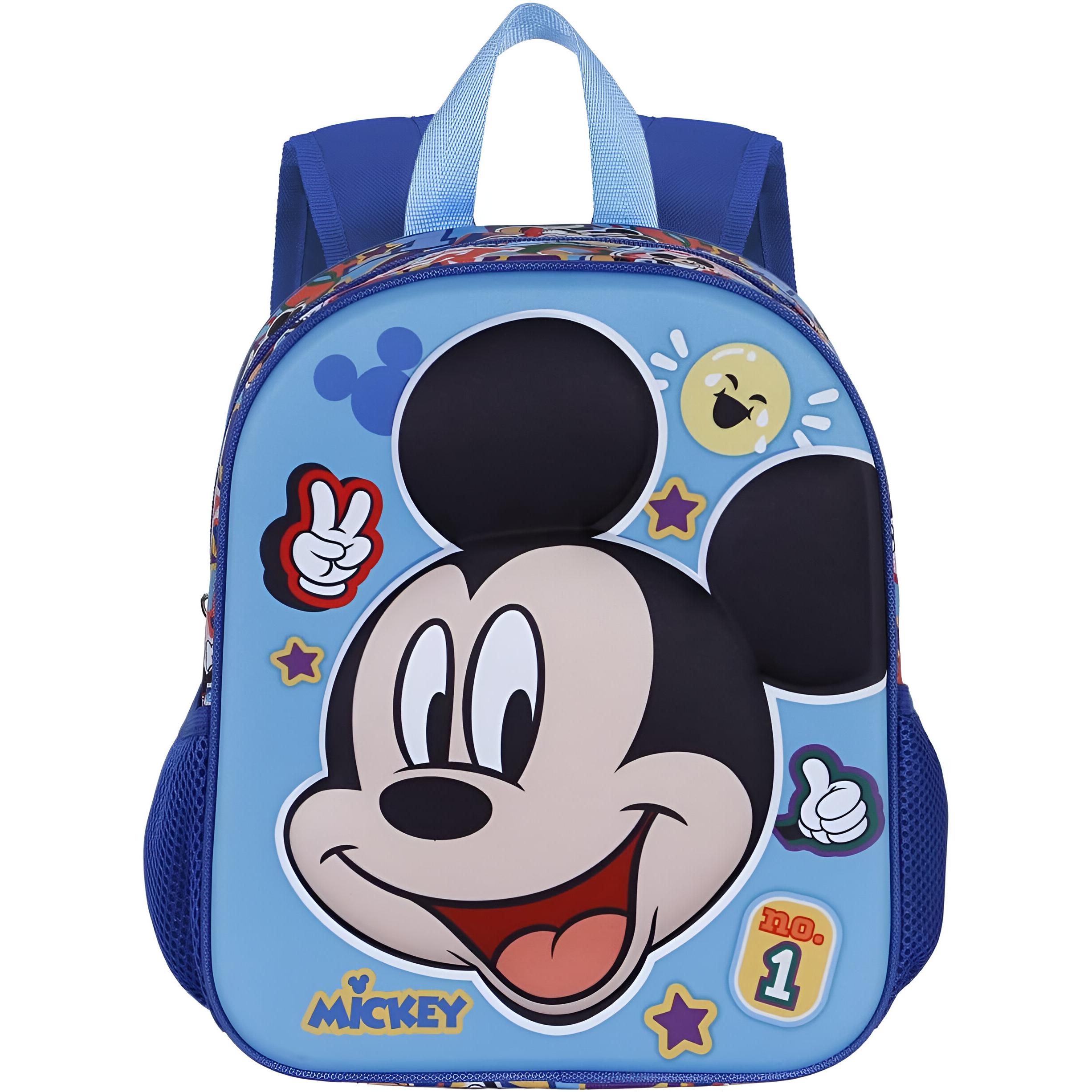 Disney Mickey Mouse KARACTER MANIA Blissy-Mochila 3D Pequeña, Naranja, 26 x 31 cm, Capacidad 8.5 L