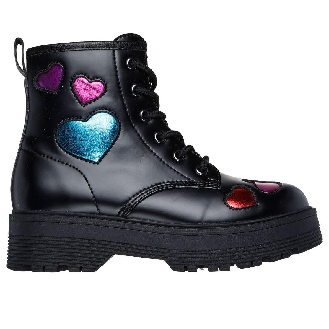 Skechers Bota con cordones para niña - 303409L BLK