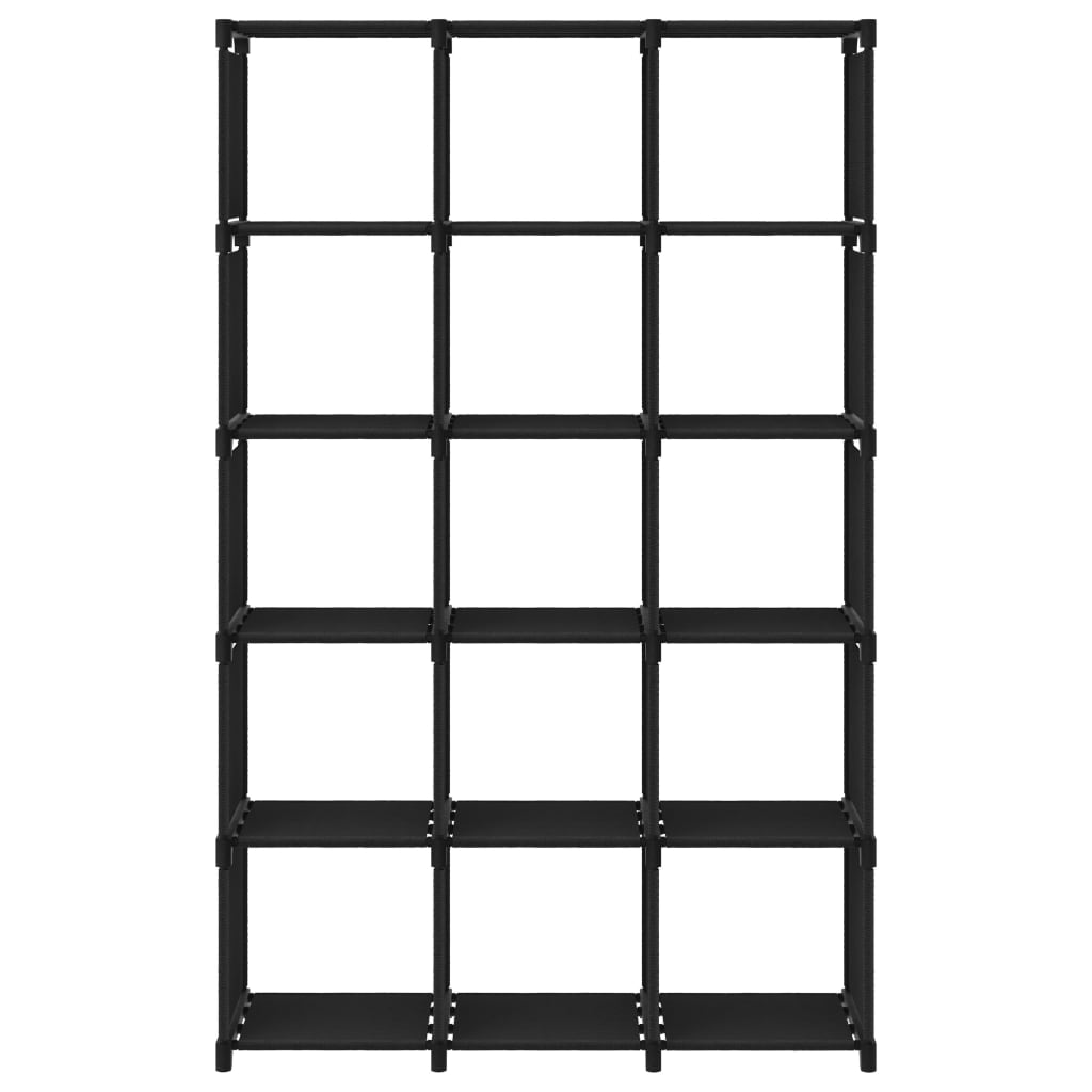 Vidaxl - Estantería de Tela 15 Cubos 103x30x175,5 Cm - Negro/Gris