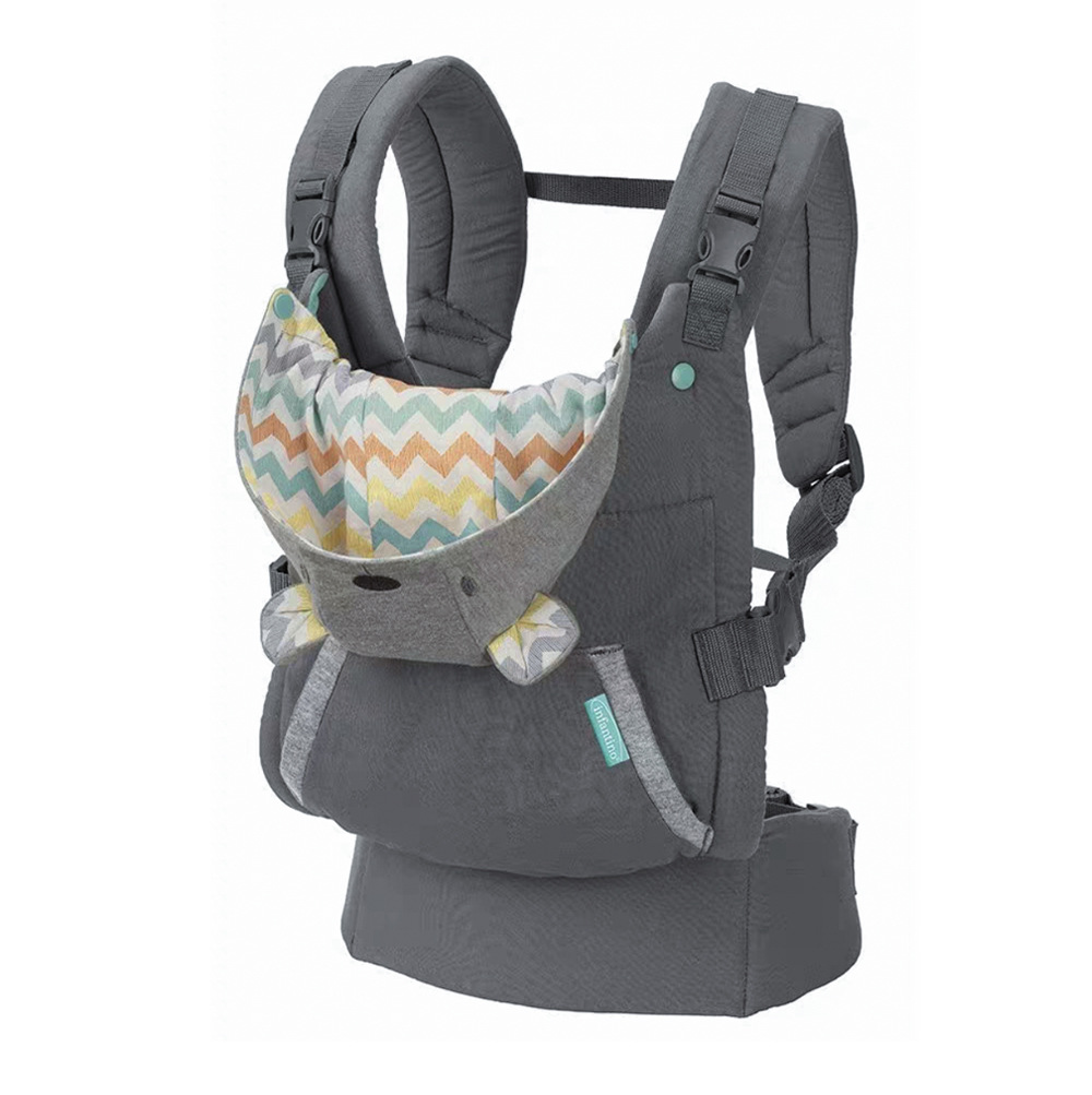 Portabebés 4 en 1 Multifuncional — Mochila Portabebés de Algodón Puro con Asiento de Cadera, Fular Ergonómico para Llevar al Bebé Delante y Detrás, Ideal para Recién Nacidos y Niños Pequeños