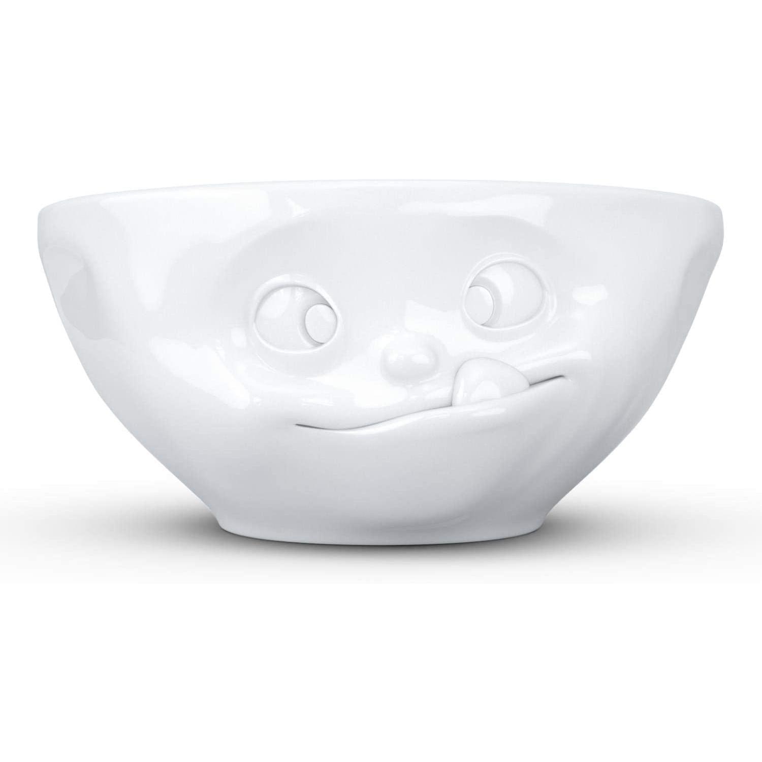 FIFTYEIGHT PRODUCTS Bowl de 350 ml. de cerámica con cara Saboreando en relieve