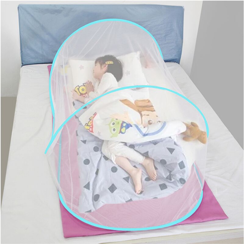 Mosquitera plegable de viaje, ideal para cama individual, tienda de campaña, protección eficaz contra insectos
