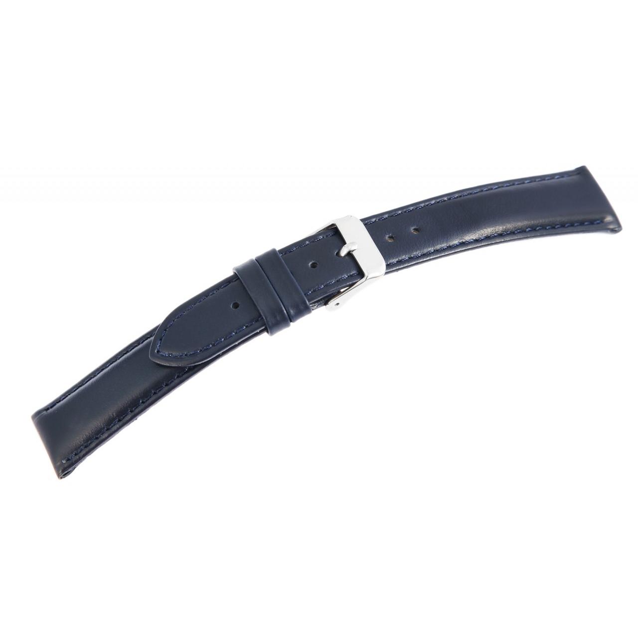 Mestre Artesão® Bracelete de Reloj Azul Escuro em Couro Genuíno – 18mm – 0092