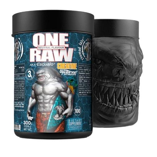 Zoomad Labs One Raw Creatine 300g (100 Servicios) - Creatina Monohidrato Ultrapura 200 Mesh - Aumenta el Rendimiento, Fuerza y Masa Muscular - Apto Veganos, Sin Gluten ni Lactosa