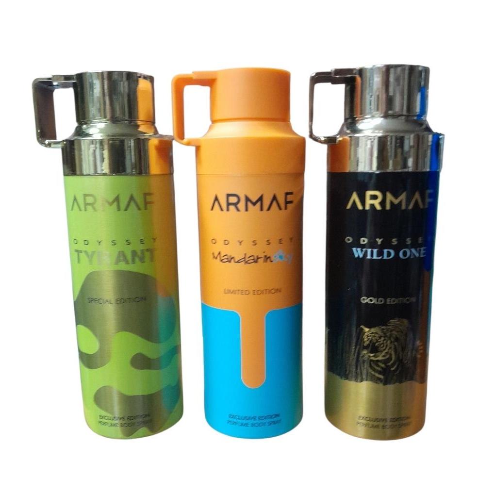 Pack 3 Uniades - Desodorantes para Mujer Armaf Odyssey - Tyrian , Wild One , Mandarin 200 Ml - Armaf Set 3 Uni