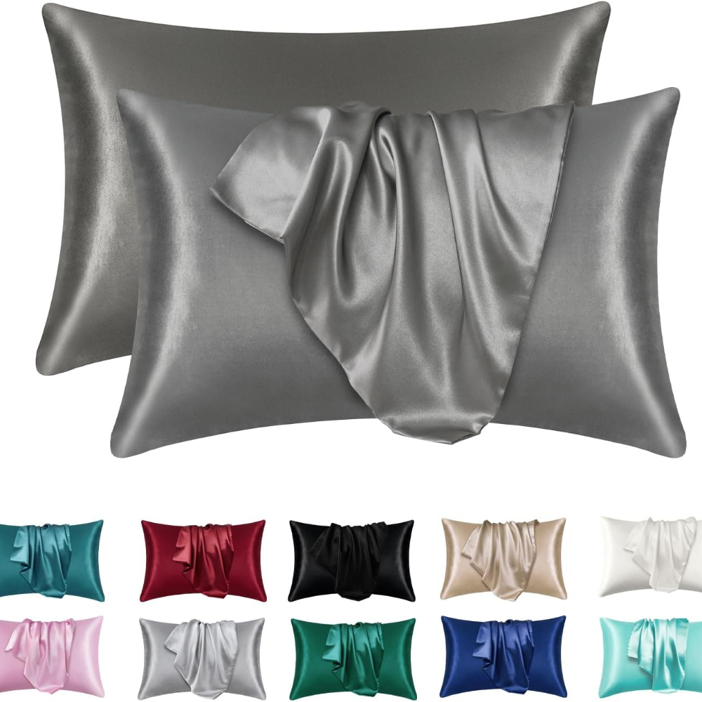 TK 2pcs Fundas De Almohada De Satén Seda Para Cabello Y Piel Coral Tamaño Estándar Super Suaves Fundas De Almohada Poliéster Sin Estampado Proveniente De Mainland China